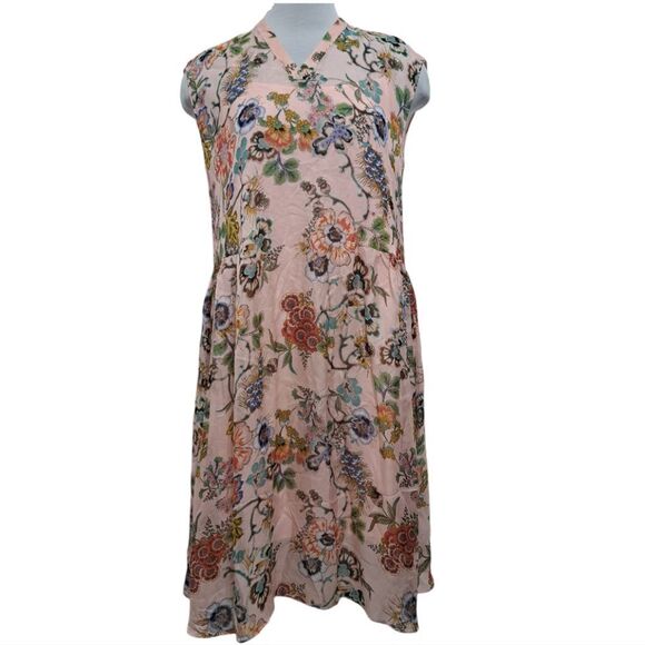 Marisfrolg Floral Print Sleeveless Silk Blend Dress Size 38 EUR US 8 Multi-color - Picture 5 of 16